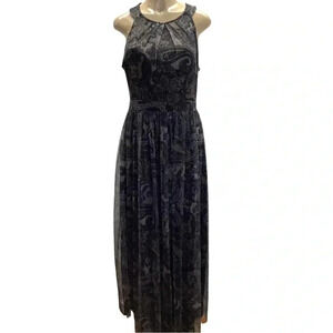 Candalite Size Large Paisley Print Sleeveless Dress With Black Lining. New